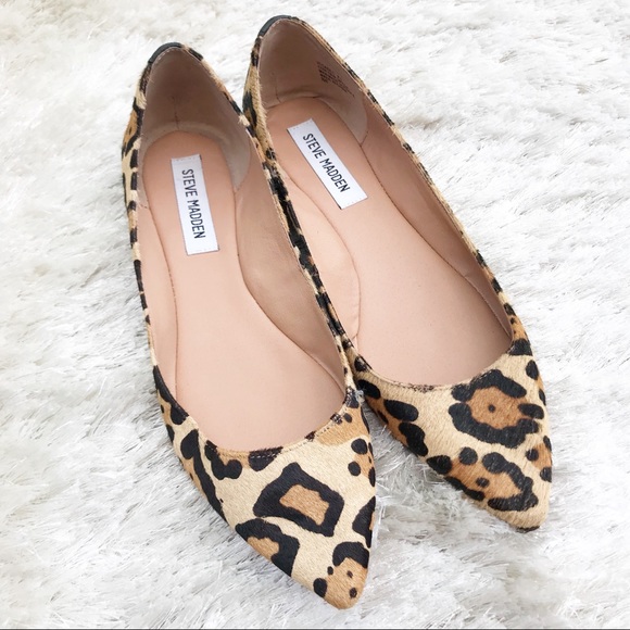 steve madden calf hair leopard flats